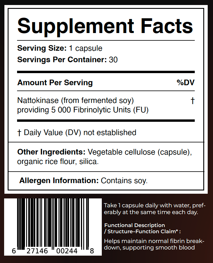 Support Healthy Arteries, Healthy Circulation & Cardiovascular Wellness - Naturally, With Nattokinase*