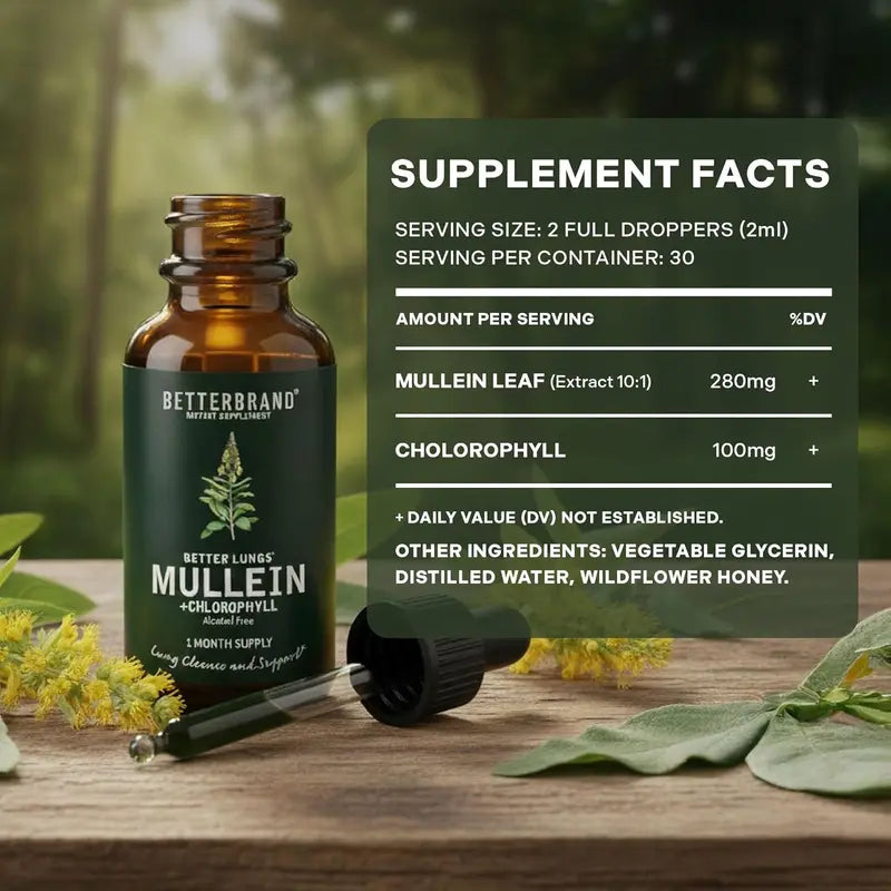 Mullein + Chlorophyll Lung Detox Drops