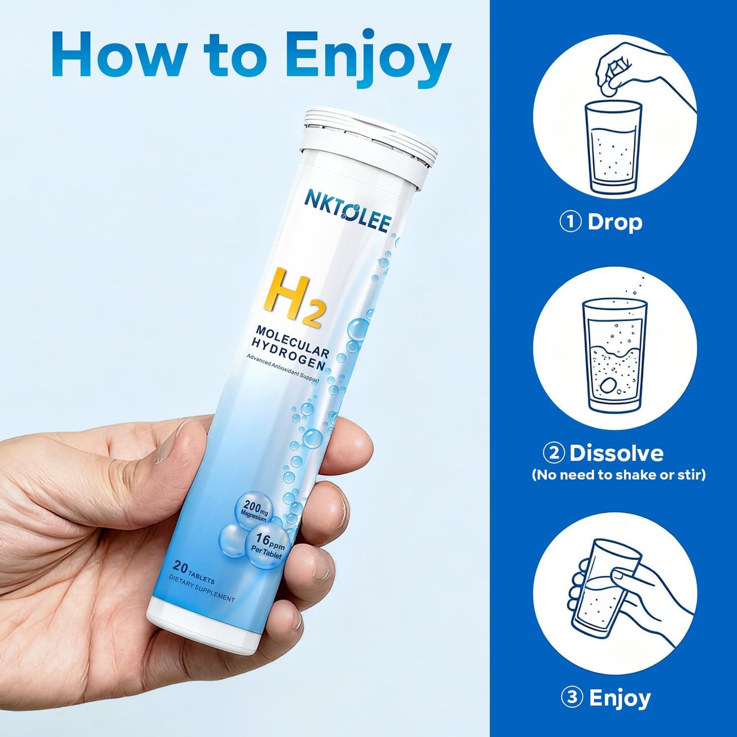 Hydrogen Water Tablets - 16 PPM