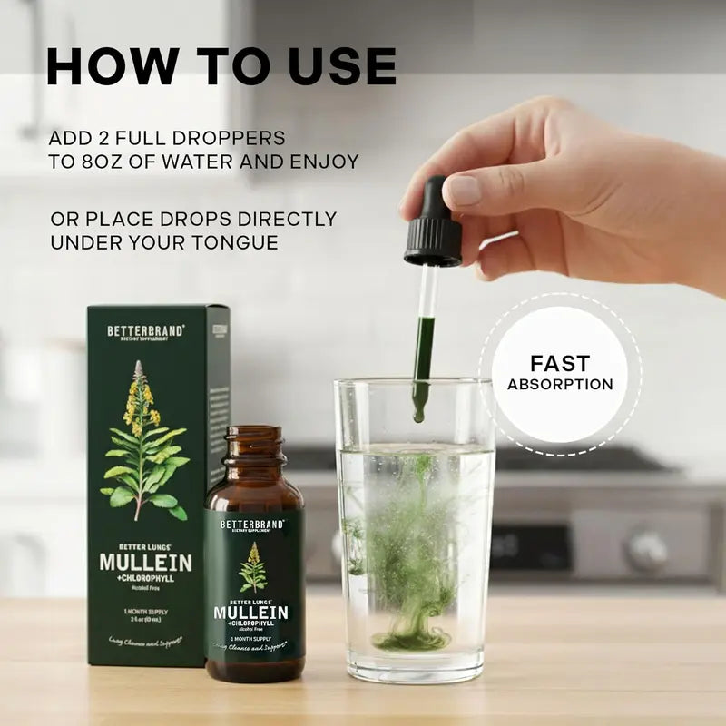 Mullein + Chlorophyll Lung Detox Drops