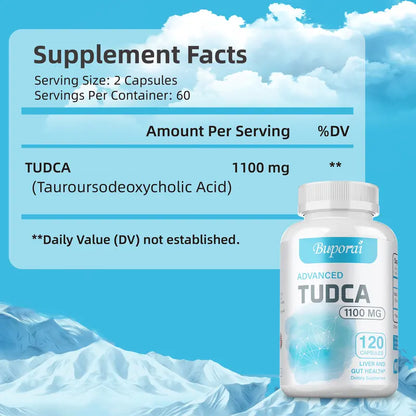 TUDCA Liver Support – 1100mg Bile Salt Capsules for Detox, Cleanse & Repair (60 Count)